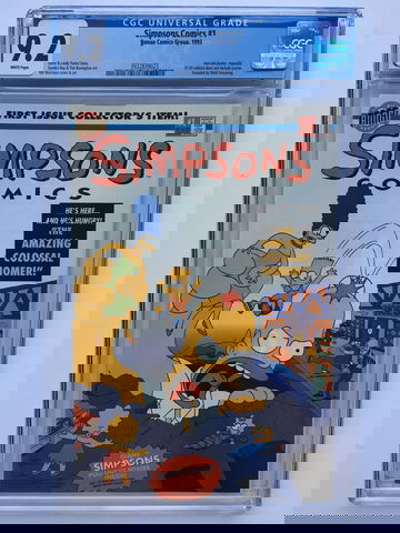 FREE SHIPPING; SIMPSONS CGC 9.2FIRST COLLECTOR'S ISSUE