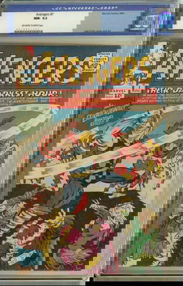 Avengers #7 CGC 9.2 OW-White pages Their Darkest Hour !