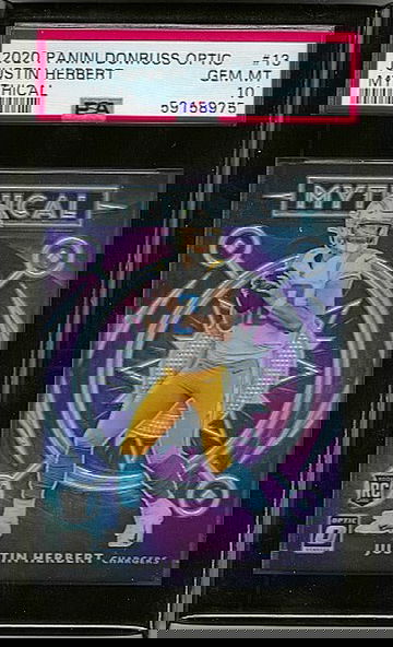 2020 Panini Donruss Optic Justin Herbert Mythical PSA10
