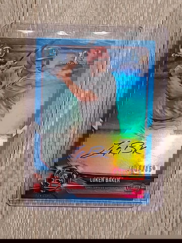 2018 Bowman Luken Baker Blue Refractor Auto