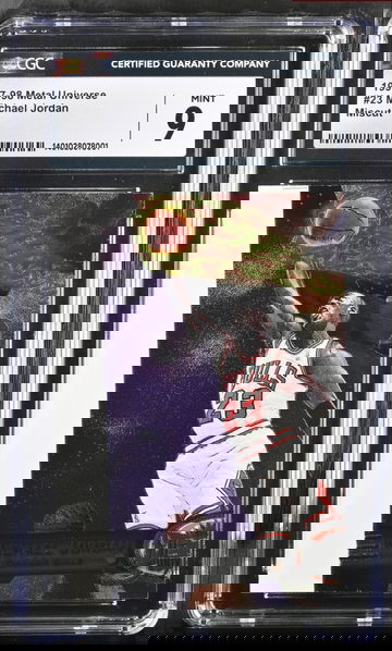 1997 Metal Universe Michael Jordan CGC 9 Mint Certified Miscut Error