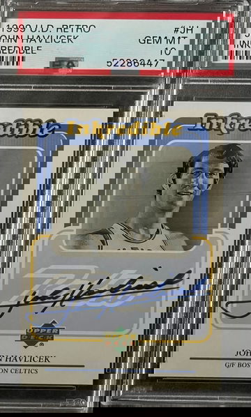1999 Upper Deck Retro Inkredible #JH John Havlicek On Card Auto PSA 10 GEM MINT