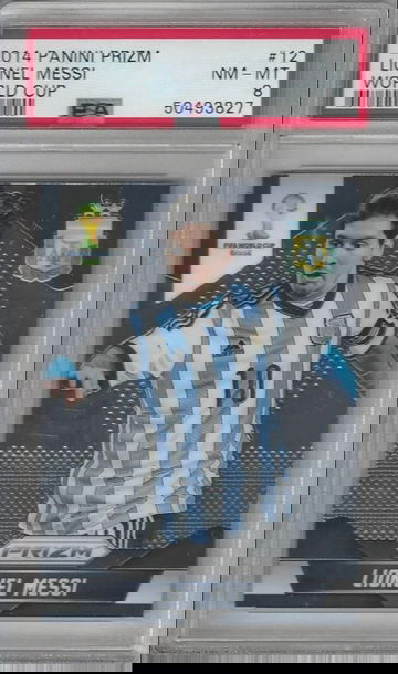 2014 Panini Prizm World Cup Lionel Messi PSA 8