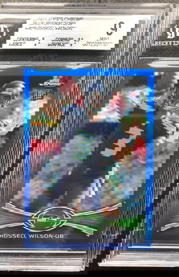 2012 Topps Chrome Russell Wilson RC Blue Refractor #40 147/199 BGS 9.0