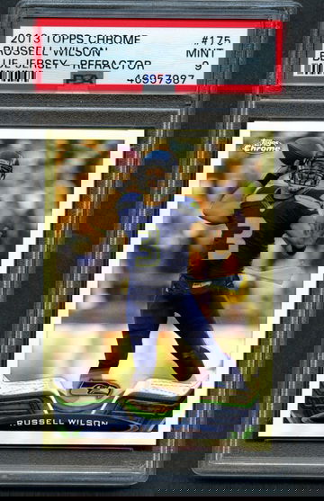 2013 Topps Chrome Refractor RUSSELL WILSON PSA 9