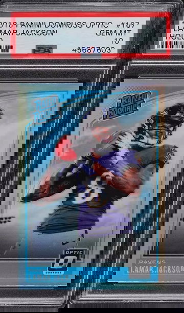 2018 Panini Donruss Optic LAMAR JACKSON Silver Holo RC Rookie #167 PSA 10 Gem Mt