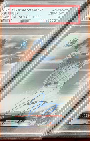 Joe Perez 2017 Bowman Chrome Draft Refractor Auto #/499 PSA 10