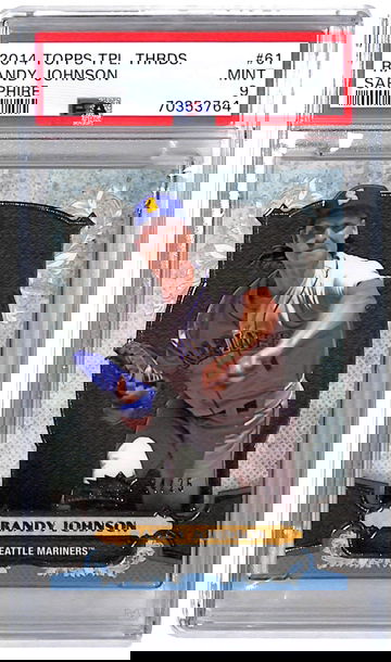2014 Topps Triple Threads Randy Johnson Sapphire PSA 9 Mint POP 1 HOF MLB Mariners