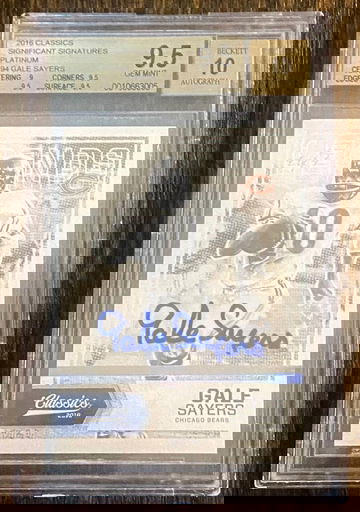 No Reserve ~ 2016 Gale Sayers 1~of~1 Classic Signature Platinum Auto BGS 9.5/10 ~ Chicago Bears