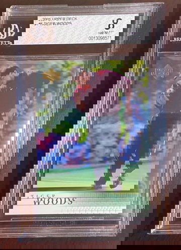 2001 Upper Deck #1 Tiger Woods RC BGS 8 NM-MT Looks Mint! 