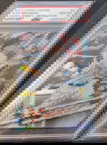 2017 Topps Chrome White Jersey Refractor Alex Bregman PSA 10 
