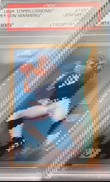 1998 Peyton Manning Topps Chrome Rookie PSA 10