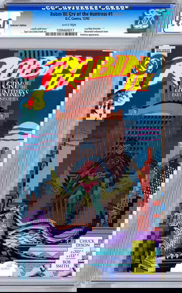 ROBIN III CRY OF THE HUNTRESS #1 CGC 9.0 COLLECTOR ED MOVEMENT ENHANCED CVR 1992