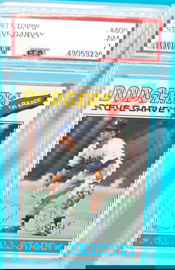 1977 Topps Baseball #400 Steve  Garvey  PSA 7 Centered 