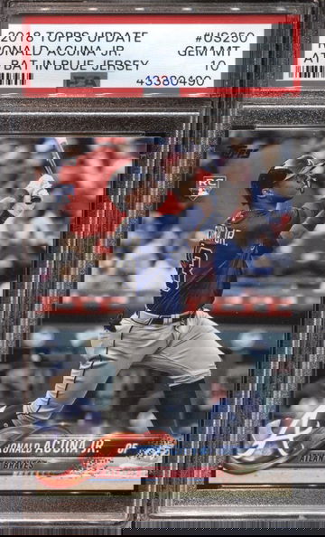 RONALD ACUNA JR. PSA 10 2018 TOPPS UPDATE BASEBALL #US250 ROOKIE RC BRAVES 0490