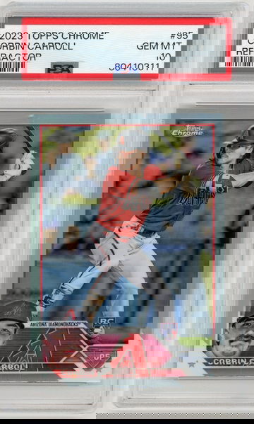 CORBIN CARROLL 2023 Topps Chrome Refractor Rc #95 PSA 10