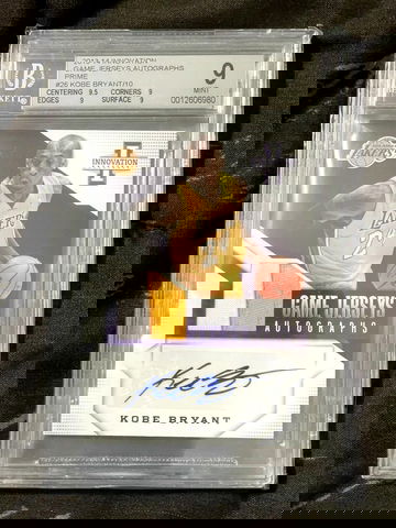 2013 Kobe Bryant Innovation Prime Game Swatch Auto #/10 - BGS 9/10