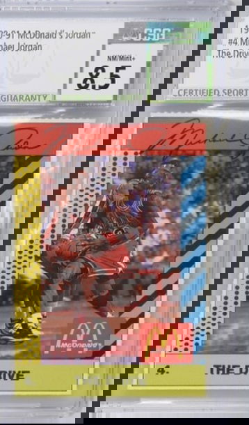 1990-91 McDonald's Jordan #4 Michael Jordan The Drive CSG 8.5