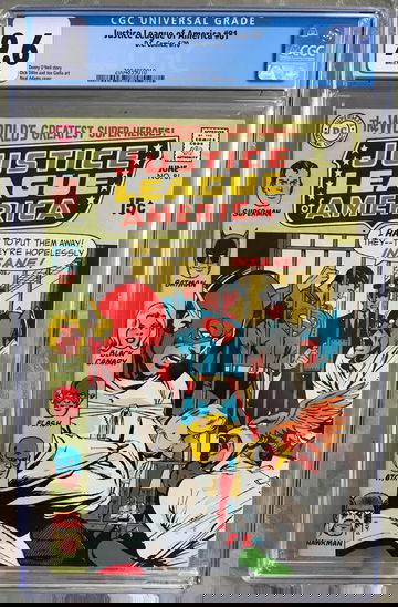 JUSTICE LEAGUE OF AMERICA #81 CGC 9.6 -- WHITE PAGES; NEAL ADAMS COVER; DILLIN