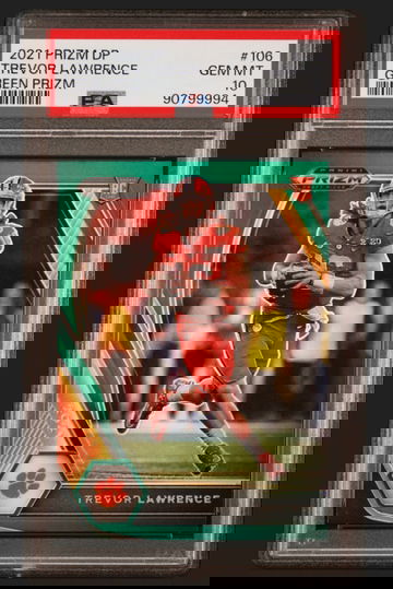 2021 Prizm Trevor Lawrence PSA 10 Green Draft Picks