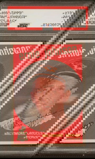 1959 Topps Ernie Johnson (White Back) #279 PSA 7 [BL-1B.14]