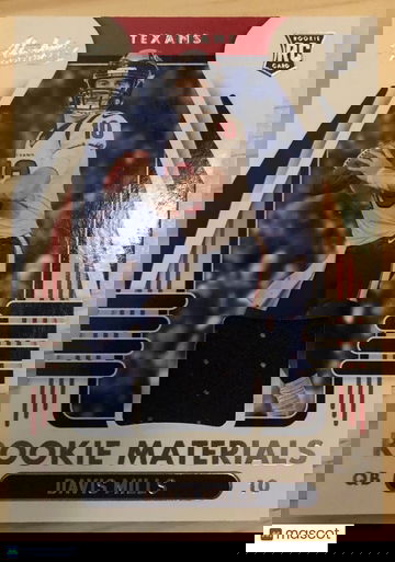 Davis Mills 2021 Absolute Rookie Materials Jersey Patch #ARM-DMI Houston Texans