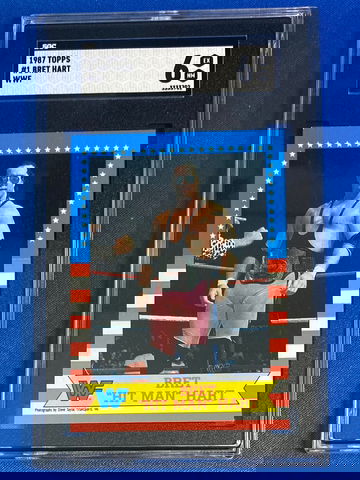 1987 TOPPS #1 BRET HART WWF SGC 6
