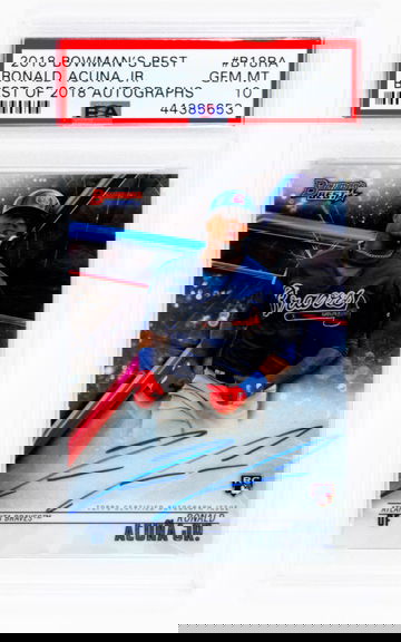 2018 Bowman's Best Ronald Acuna Jr. RC Rookie Auto PSA 10