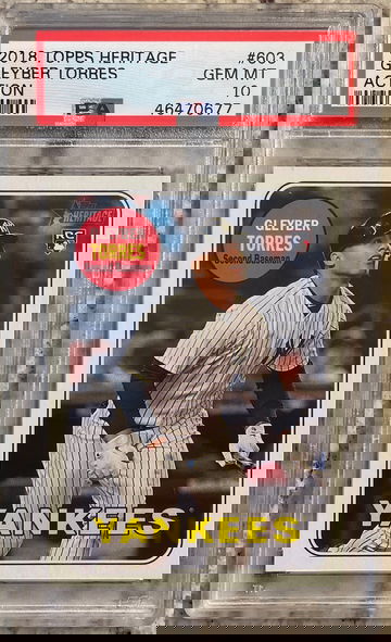 2018 Topps Heritage Gleyber Torres Action Variation PSA 10