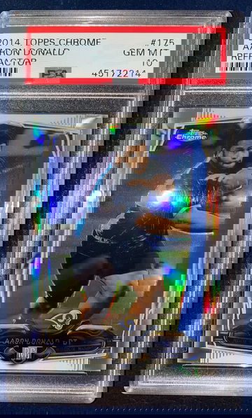 Aaron Donald 2014 Topps Chrome Rookie Refractor #175 PSA 10