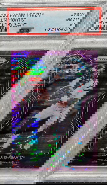 2020 Prizm #343 Jalen Hurts Purple Pulsar Prizm  PSA 9 Mint T-Mall SSP rc Rookie eagles SP