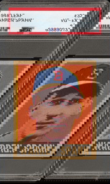 1948 Leaf Warren Spahn RC PSA 4