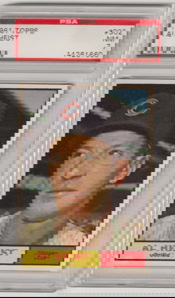 1961 Topps #302 Al Heist PSA 7 (Near Mint)
