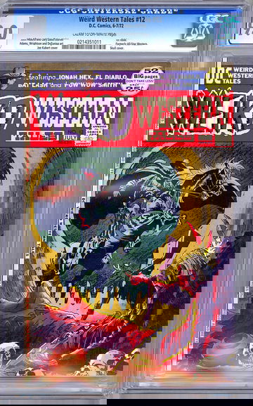 WEIRD WESTERN TALES #12 CGC 9.0 *FIRST ISSUE* KUBERT ADAMS & WRIGHTSON ART 1972