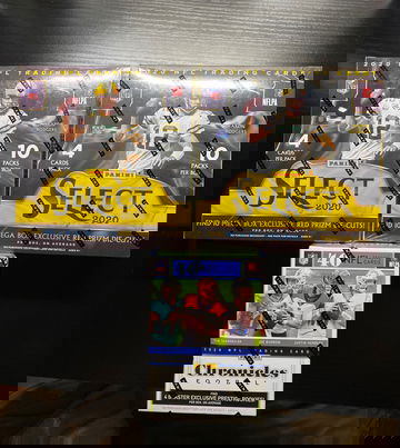 2 2020 Select Football Mega Box Walmart Ex & 2020 Chronicles Blaster Box