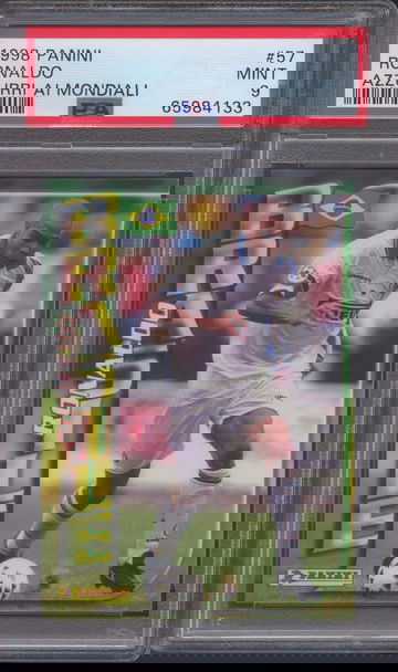 1998 Panini World Cup Azzurri Al Mondiali Ronaldo #57 PSA 9 POP 7 NONE HIGHER