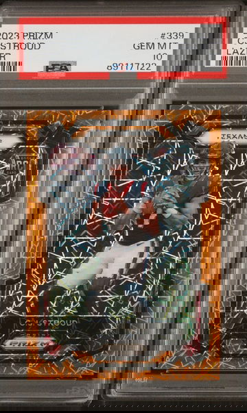2023 Prizm #339 CJ Stroud Lazer Prizm PSA 10