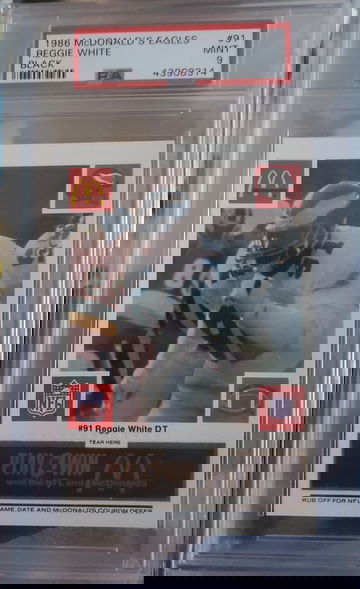 1986 McDonald's Reggie White rc PSA 9