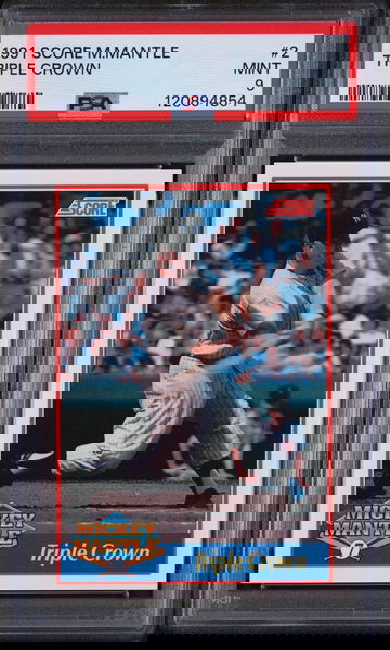 1991 Score #2 Mickey Mantle Triple Crown /5000 PSA 9