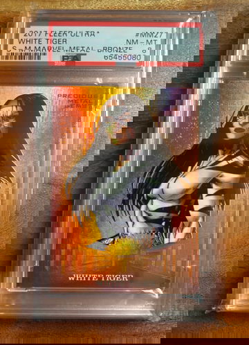 White Tiger 2017 Fleer Ultra Spider-Man Bronze PMG Precious Metal Gems /199 PSA 8