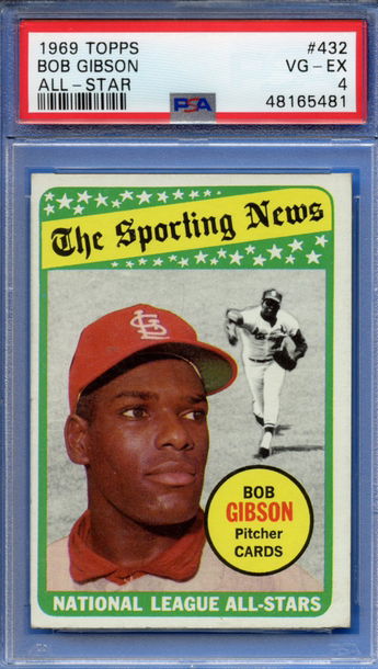 1969 Topps Bob Gibson All-Star PSA 4 VG-EX
