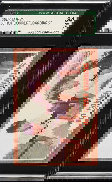 1962 Topps Hot Corner Guardians Billy Gardner & Clete Boyer New York Yankees SGC 84 NM 7