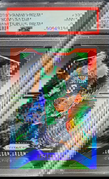 2019 panini prizm Jason tatum Red white blue psa 9