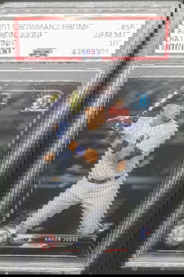 Aaron Judge 2017 Bowman Chrome RC Rookie # 56 Graded PSA Gem Mint 10