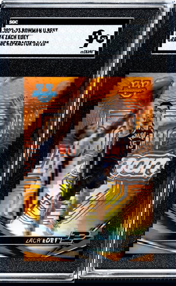 2022-23 Bowman U Best Orange Refractor Zach Edey #74 /25 SGC 9