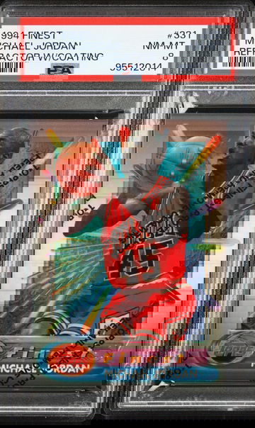 1994 FINEST REFRACTOR W/Coating #331 MICHAEL JORDAN PSA 8 (Fresh Grade & Slab)