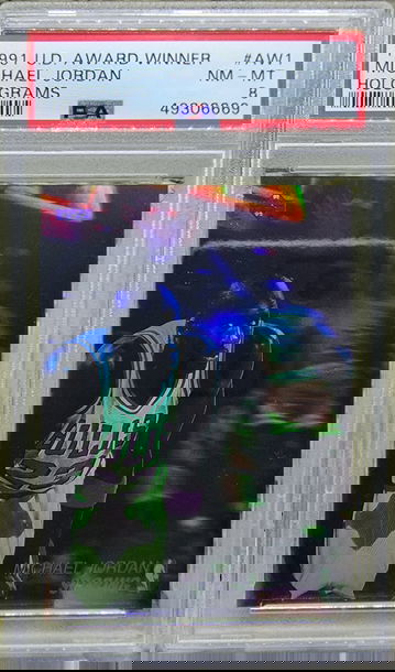 1991 Upperdeck Michael Jordan #AW1 award winner PSA 8 NM-MT