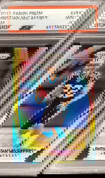 2017 Panini Prizm Christian McCaffrey Silver Prizm PSA 9 Mint