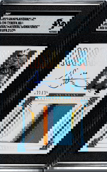 2022 Tyreek Hill National Treasures Holo Siver Auto Patch 21/25