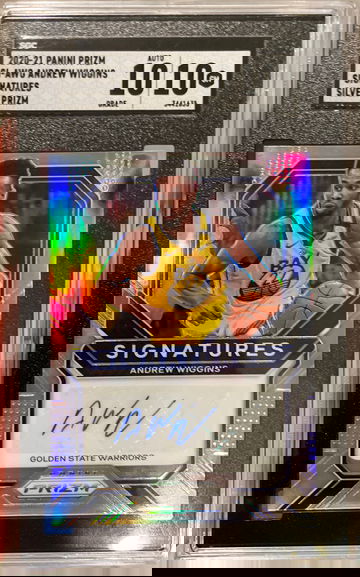 2020 Prizm Signatures Silver Andrew Wiggins Auto SGC 10/10